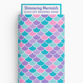 Shimmering Mermaid Scales Gift Wrap - 5 ft